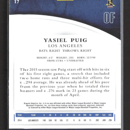 2015 Panini Immaculate Collection Yasiel Puig #17 54/99