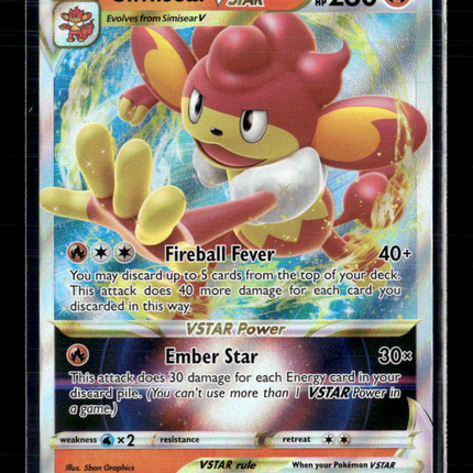 Pokemon 2023 Crown Zenith Simisear VSTAR #23/159