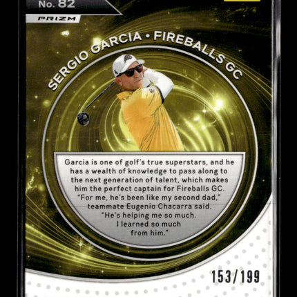 2024 Panini Prizm LIV Golf Captains Sergio Garcia #82 Teal /275