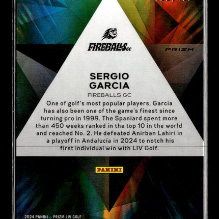 2024 Panini Prizm LIV Golf Prizmatic Sergio Garcia #4 Teal /275