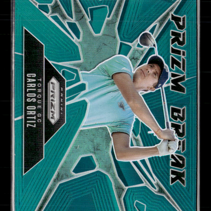 2025 Panini Prizm LIV Golf Prizm Break Carlos Ortiz #1 Teal /275