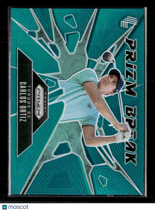 2025 Panini Prizm LIV Golf Prizm Break Carlos Ortiz #1 Teal /275