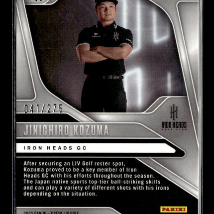2025 Panini Prizm LIV Golf Jinichiro Kozuma #44 Teal 041/275