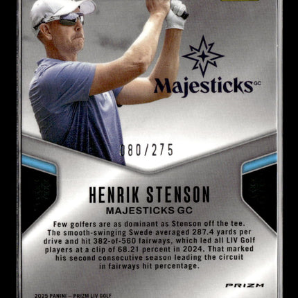2025 Panini Prizm LIV Golf Henrik Stenson #6 Dominance 080/275