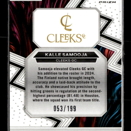 2024 Panini Prizm LIV Golf Fearless Kalle Samooja #6 Teal Teal /275