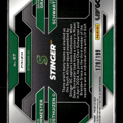 2024 Panini Prizm LIV Golf Schwartzel Burmester Grace Oosthuizen #67 Teal /275