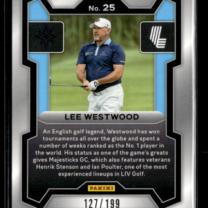 2024 Panini Prizm LIV Golf Lee Westwood #25 Teal /275