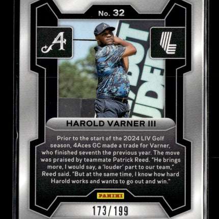 2024 Panini Prizm LIV Golf Harold Varner III #32 Teal /275