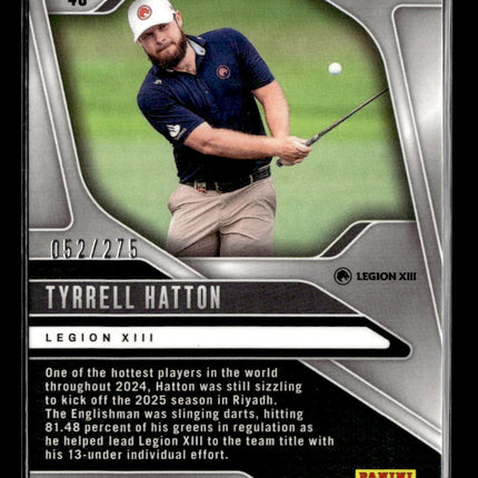 2025 Panini Prizm LIV Golf Tyrrell Hatton #48 Teal 052/275