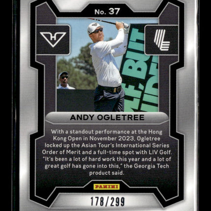 2024 Panini Prizm LIV Golf Andy Ogletree #37 Sparkle RC 178/299