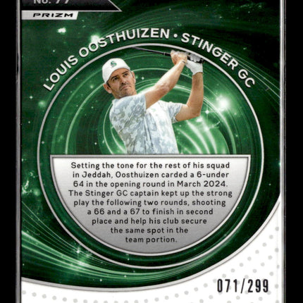 2024 Panini Prizm LIV Golf Captains Louis Oosthuizen #77 Silver 071/299