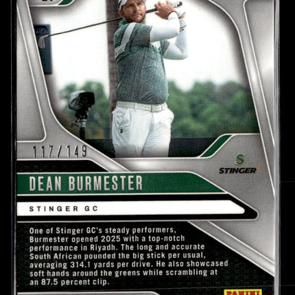 2025 Panini Prizm LIV Golf Dean Burmester #21 Blue scope 117/149