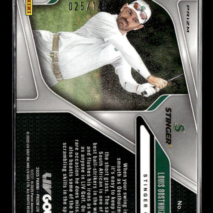 2025 Panini Prizm LIV Golf Stinger Louis Oosthuizen #99 Blue scope 025/149