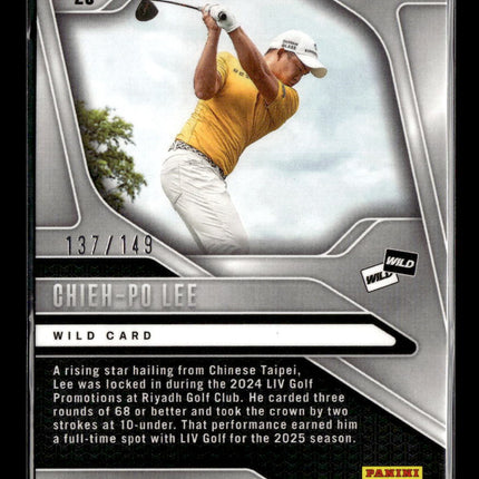 2025 Panini Prizm LIV Golf Chieh-Po Lee #23 Blue scope 137/149