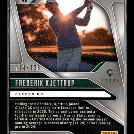 2025 Panini Prizm LIV Golf Frederik Kjettrup #43 Red RC 114/125