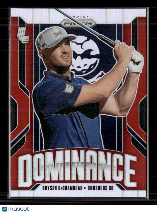 2025 Panini Prizm LIV Golf Dominance Bryson DeChambeau #12 Red 071/125