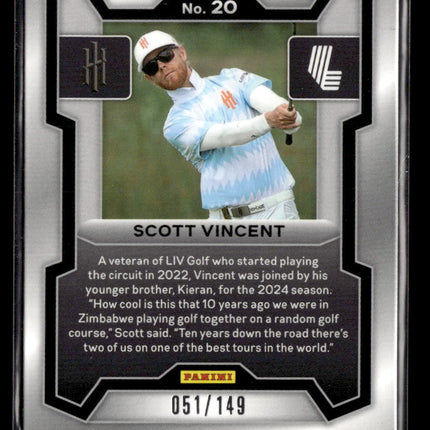 2024 Panini Prizm LIV Golf Scott Vincent #20 Red RC 051/149