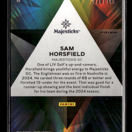 2024 Panini Prizm LIV Golf Prizmatic Sam Horsfield #8 Red 030/149