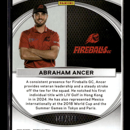 2024 Panini Prizm LIV Golf Global Reach Abraham Ancer #13 Red 140/149