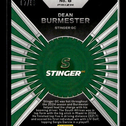 2024 Panini Prizm LIV Golf Dominance Dean Burmester #8 Blue /99