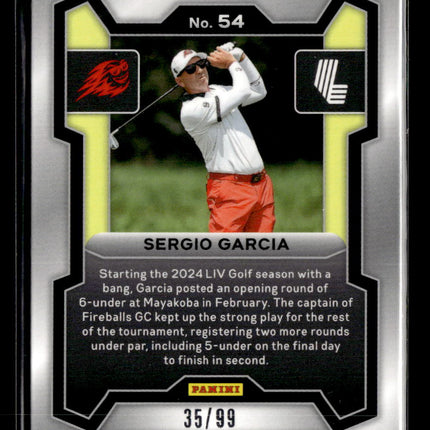 2024 Panini Prizm LIV Golf Sergio Garcia #54 Blue 35/99
