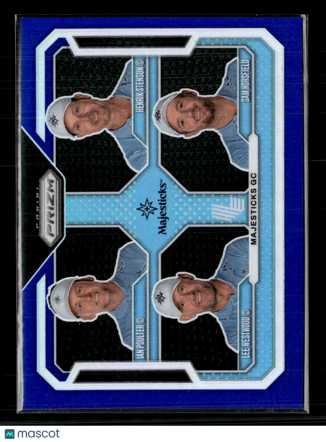 2025 Prizm LIV Golf Majesticks Poulter Horsfield Stenson Westwood #62 Blue 12/99