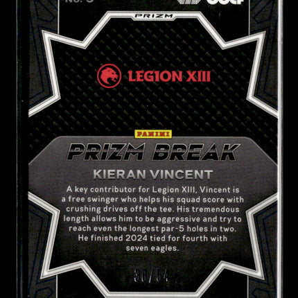 2024 Panini Prizm Prizm Break Kieran Vincent #9 Green Prizm /54