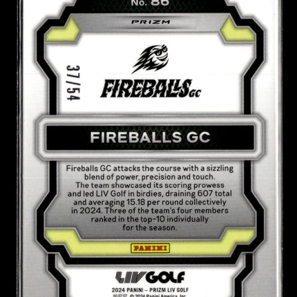 2024 Panini Prizm LIV Golf Puig Ancer Garcia Chacarra #86 Green Mojo /54