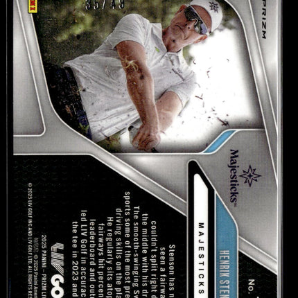 2025 Panini Prizm LIV Golf Henrik Stenson #100 Green Green Mojo /54