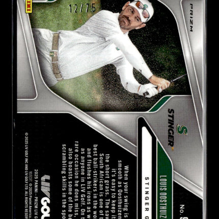 2025 Panini Prizm LIV Golf Louis Oosthuizen #99 Orange /75