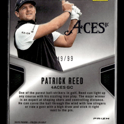 2025 Panini Prizm LIV Golf Dominance Patrick Reed #7 Blue 49/99