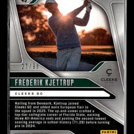 2025 Panini Prizm LIV Golf Frederik Kjettrup #43 Blue 27/99 RC