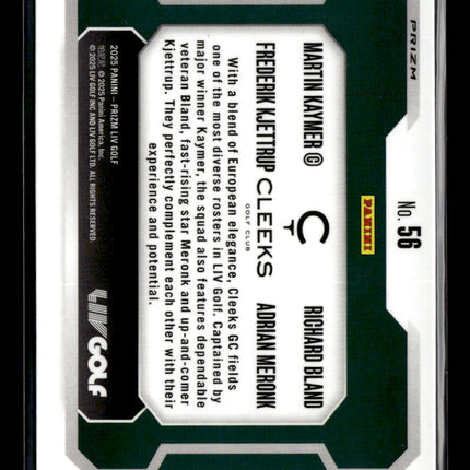 2025 Panini Prizm LIV Golf Bland Meronk Kaymer Kjettrup #56 Tiger Stripe