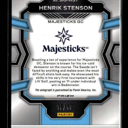 2024 Panini Prizm LIV Golf Henrik Stenson #SIG-HST Green 15/18