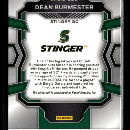 2024 Panini Prizm LIV Golf Dean Burmester #SIG-DBU
