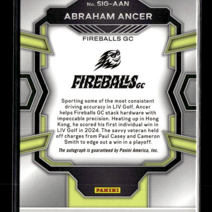 2024 Panini Prizm LIV Golf Abraham Ancer #SIG-AAN