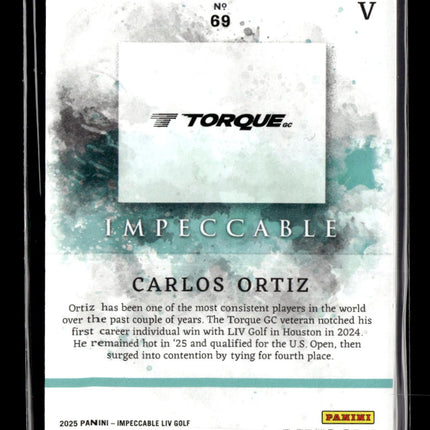 2025 Panini Impeccable LIV Golf Carlos Ortiz #69 13/18