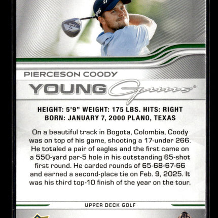 2026 Upper Deck Golf Young Guns Pierceson Coody #127