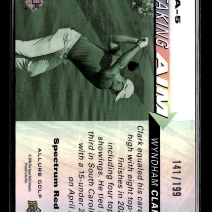 2026 Upper Deck Allure Golf Taking Aim Wyndham Clark #TA-5 Spectrum Red /199
