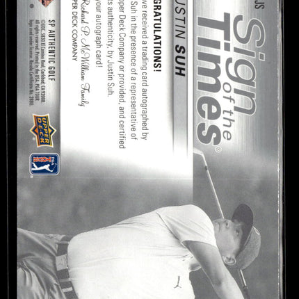 2021 Upper Deck SP Authentic Sign of the Times Justin Suh #SOTT-JS Auto