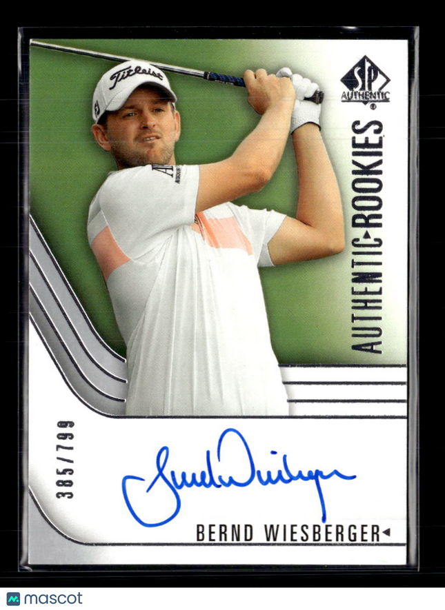 2021 Upper Deck SP Authentic Golf Authentic Rookies Bernd Wiesberger #91 385/799