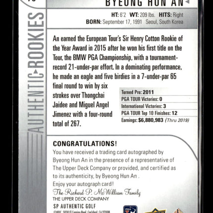 2021 Upper Deck SP Authentic Golf Authentic Rookies Byeong Hun An #79 028/799