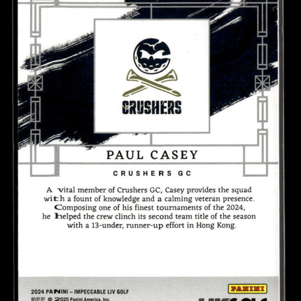 2025 Panini Impeccable LIV Golf Paul Casey #78 19/20