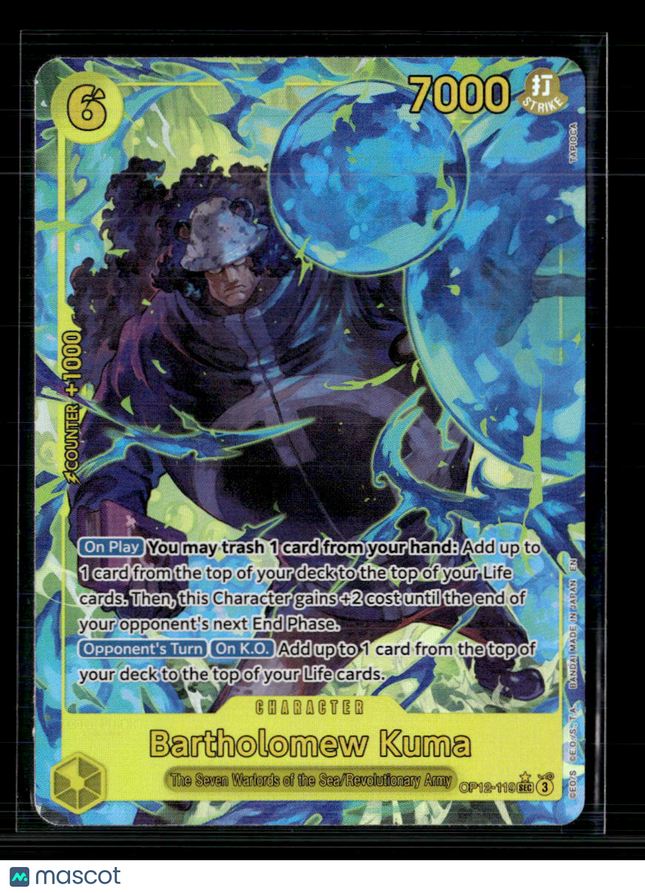 One Piece TCG Bartholomew Kuma (Alt Art) Legacy of the Master SEC • OP12-119