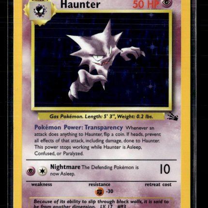 Pokemon 1999 Fossil Haunter #6/62 Holo