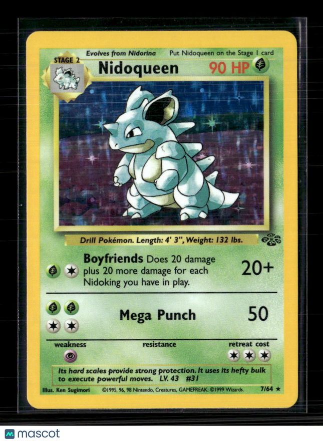 Pokemon 1999 Jungle Nidoqueen #7/64 Holo