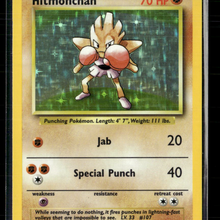 Pokemon 1999 Base Set Hitmonchan #7/102 Holo