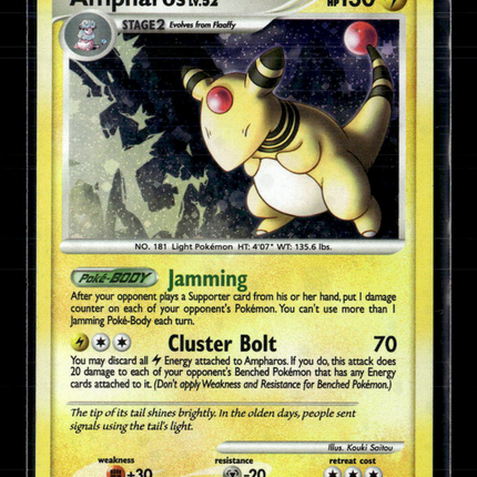 Pokemon 2008 EX Legend Maker Ampharos #1/17 Holo