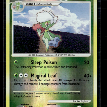 Pokemon 2007 Secret Wonders Roserade #17/132 Reverse Holo