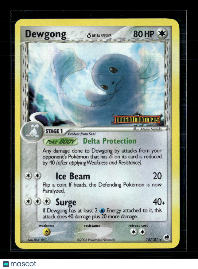 Pokemon 2006 EX Dragon Frontiers Dewgong #15/101 Reverse Holo